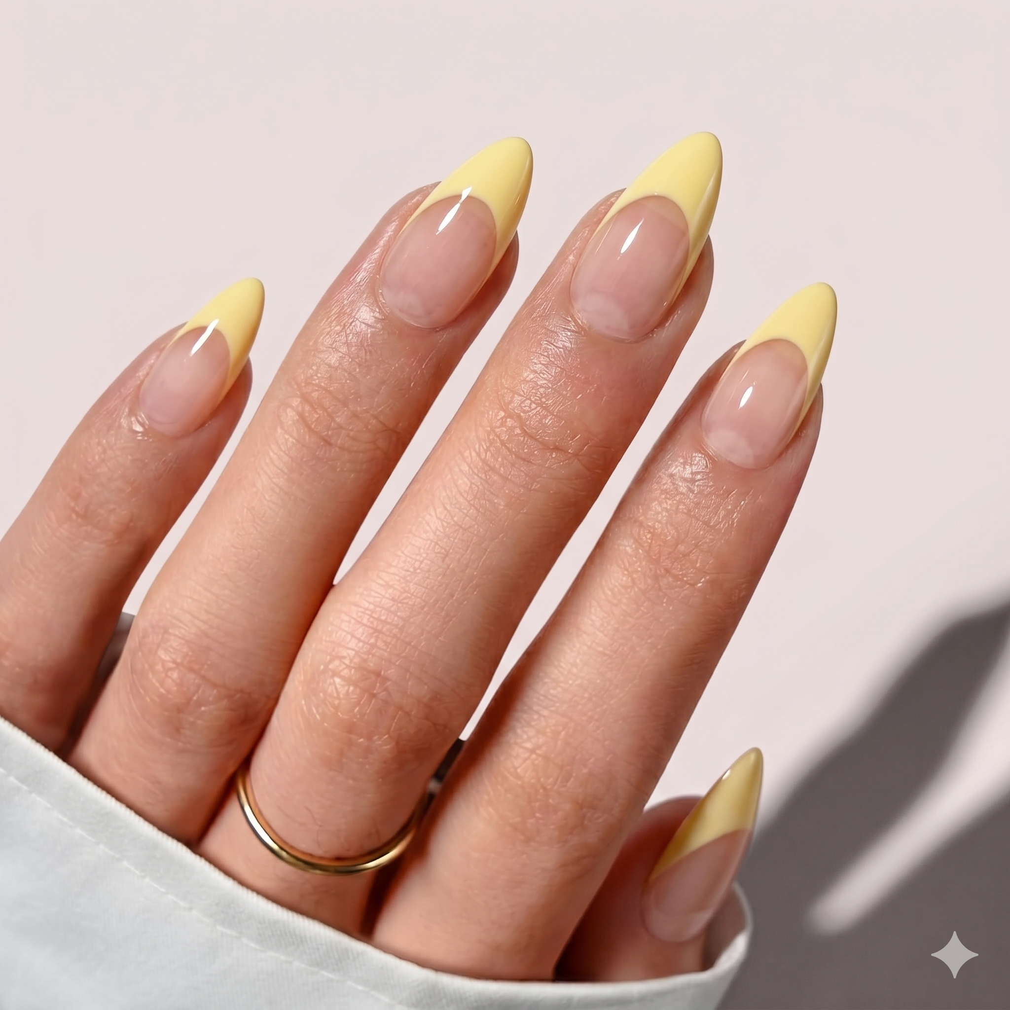 Sunshine Zest French | Radiant Yellow Tip Nails