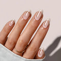 Modern Silhouette French | Double-Tip Nude Press-On Nails